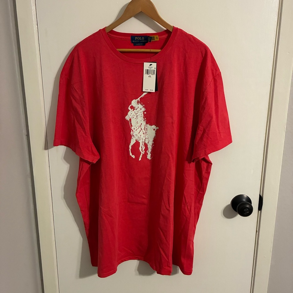 Polo by Ralph Lauren Big Pony Logo Red Short Sleeve Tee